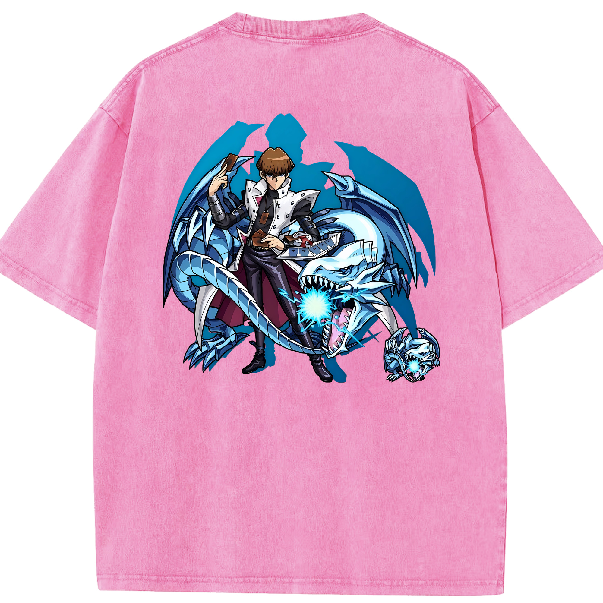 （画像用） 遊☆戯☆王 Yu-Gi-Oh! 綿100% ヴィンテージ風 半袖Tシャツ（背面プリント）